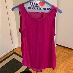Hot pink silky top